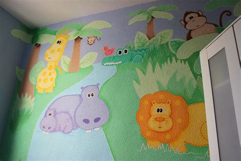 Mural Infantil Animalitos De La Selva Mural Infantil Decoracion
