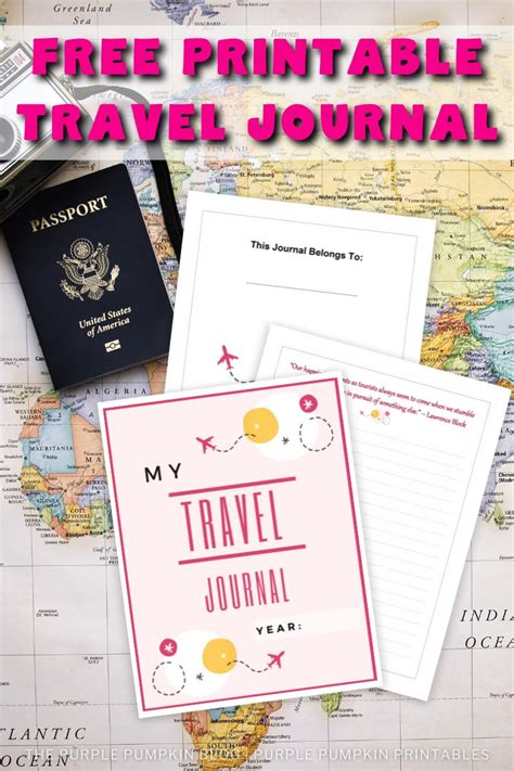 Free Printable Travel Journal To Document Your Adventures