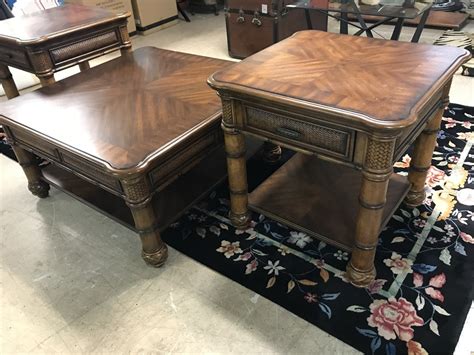 Havertys anniston lift top coffee table. Auction Exchange USA - Haverty's Coffee and End Tables Set