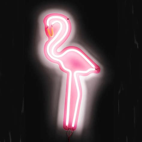 Neon Pink Flamingo Light Flamingo Lights Tropical