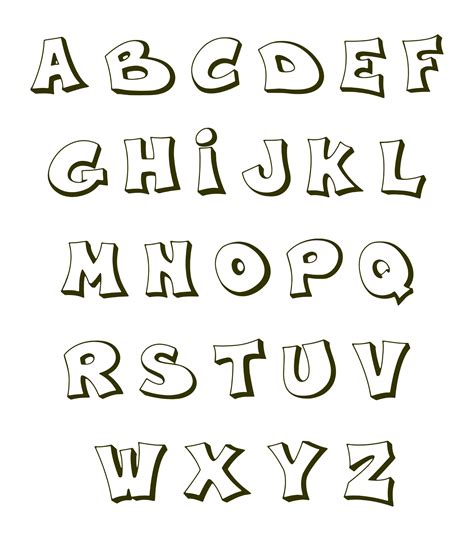 Printable Bubble Letters Alphabet Printable Blank World