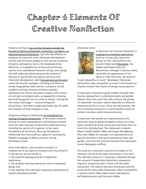 Chapter 4 Elements Of Creative Nonfiction Chapter 4 Elements Of