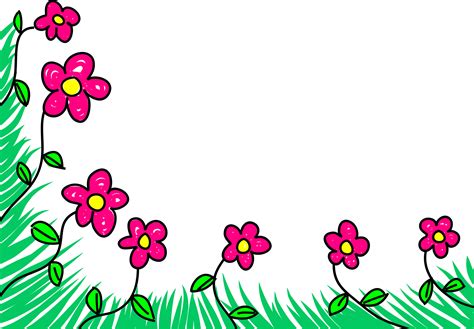 Floral Border Free Cartoon Flower Border Clipart Full Size Clipart