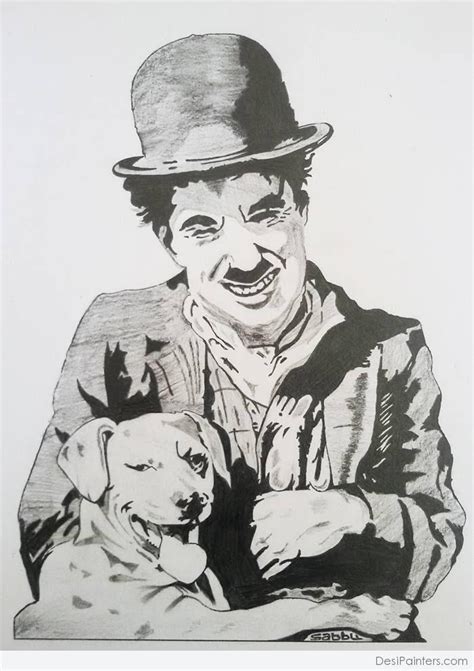 Pencil Sketch Of Charlie Chaplin