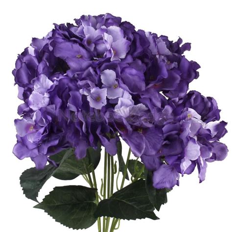 artificial silk flower hydrangea bouquet wedding home decor diy dark purple hydrangea bouquet