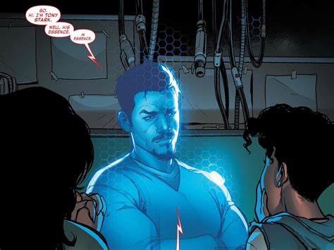 Tony Stark Hologram Marvel Amino