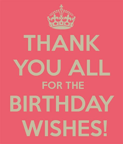 Thank You All For The Birthday Wishes Poster Birthday Wishes For