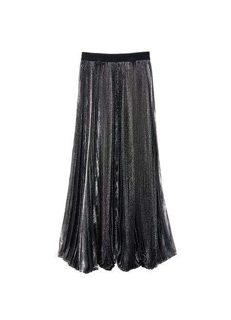 Rebecca Taylor Lurex Pleat Maxi Skirt In Metallic Lyst