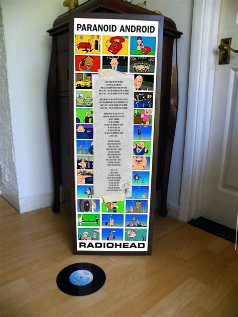 Radiohead Paranoid Android Promo Poster Lyric Sheetrock