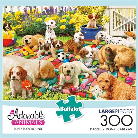 Buffalo Games Adorable Animals Puppy Playground 300 Piece Jigsaw