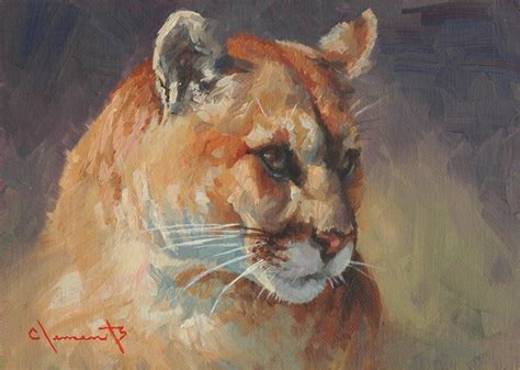 Cougar Painting By Jim Clements Fine Art America