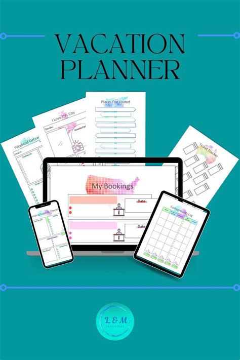 Vacation Planner Printable Planner Staycation Travel Itinerary