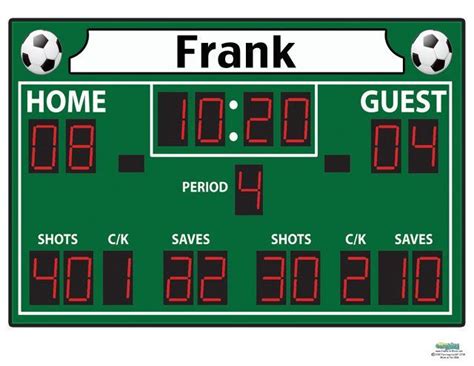 Scoreboard Personalized Mural Decal Sports Wall Decals Room Stickers