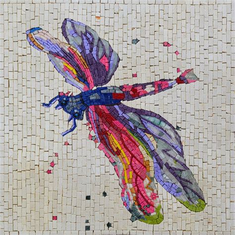 Mosaic Designs Dragonfly Accent Birds And Butterflies Mozaico Mosaic Wall Art Custom