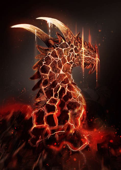 Artstation A Lava Dragon