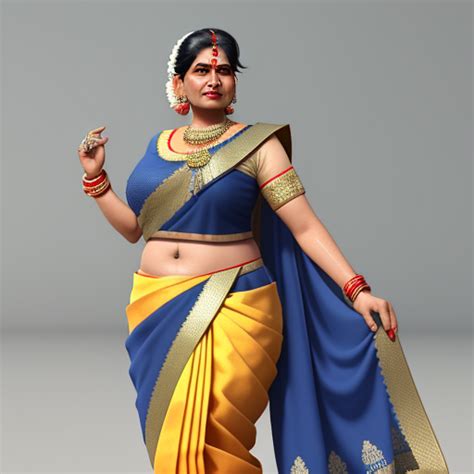 Generador De Arte AI A Partir De Texto Sexy Big Boobs Indian Aunty Yrs Saree Full Img