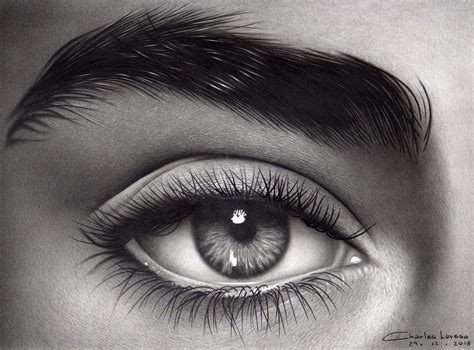 A Drawing Of An Eye With Long Lashes