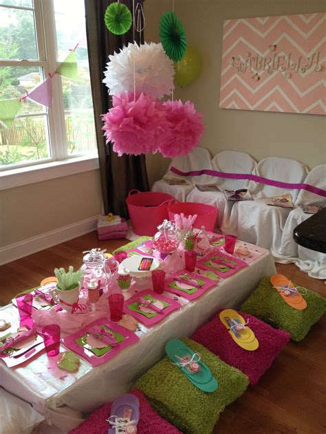 My Daughters Spa Party Kids Spa Party Spa Birthday Parties Girl