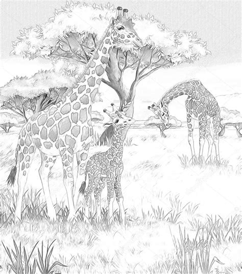 The tree became a symbol after the african american slaves settled in the modern freetown by fighting the american tell your child to make an evening sky full of different colors, stars and beautiful landscape. Safari - żyrafy - kolorowanki - ilustracja dla dzieci ...