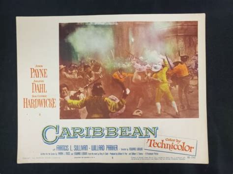 1952 Original Caribbean Lobby Card 11x14 Paynedahlhardwicke 52341
