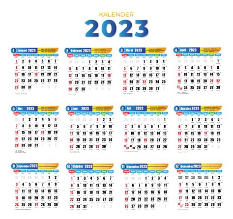 Download Template Kalender 2023 Hijriyah And Jawa Lengkap Cdr Png