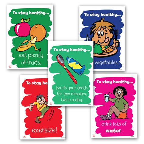 Staying Healthy Posters Smart Kids Au