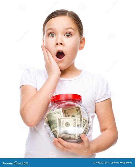 Cute Girl With Dollars Stock Image Image Of Education 49520155