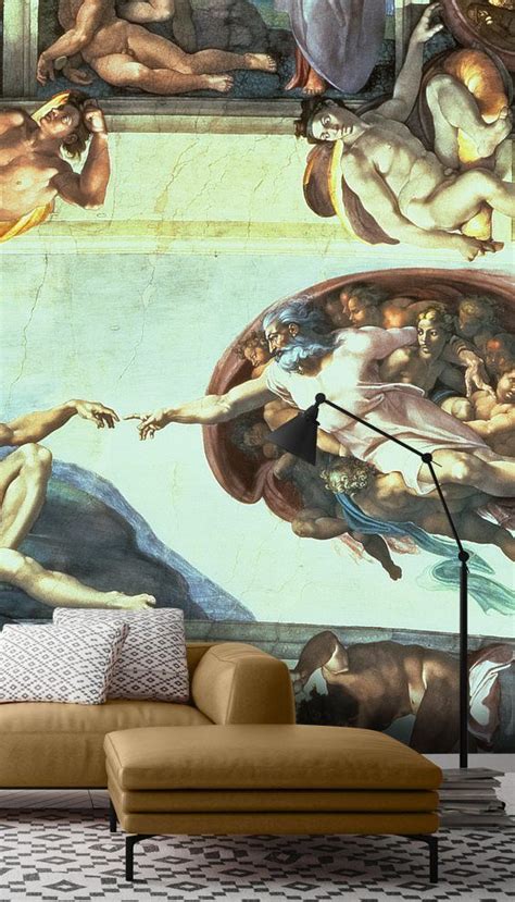 Painted directly on the ceiling of the sistine chapel in the vatican, the masterpiece depicts key scenes from the book of genesis. Sistine Chapel Ceiling: Creation of Adam, 1510 in 2020 ...