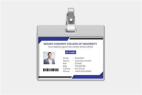 7 College Id Card Templates In Word Pages Psd Publisher Ai