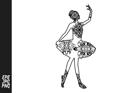 Ballet Dancer Mandala Line Art Style Graphic By Arief Sapta Adjie