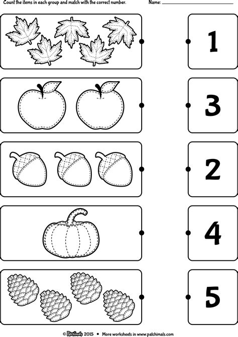 Free Preschool Or Kindergarten Math Worksheets Apple Themed
