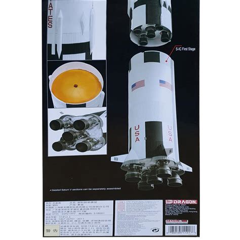 Dragon Nasa Apollo 11 Saturn V Rocket Model Kit Scale 172