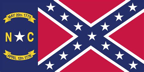 North Carolina Rebel Flag Bumper Sticker Confederate Flags By Ruffin