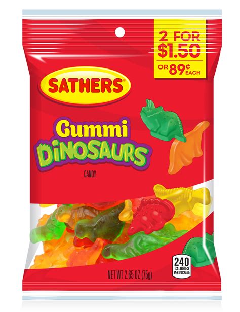 Sathers Gummy Dinosaurs Candy 265 Oz