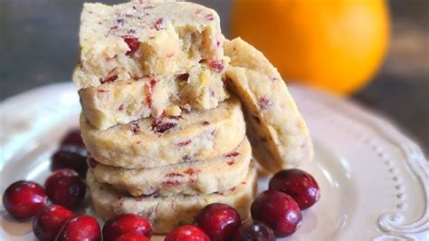 Easy Cranberry Orange Shortbread Cookies SUBTITLES YouTube