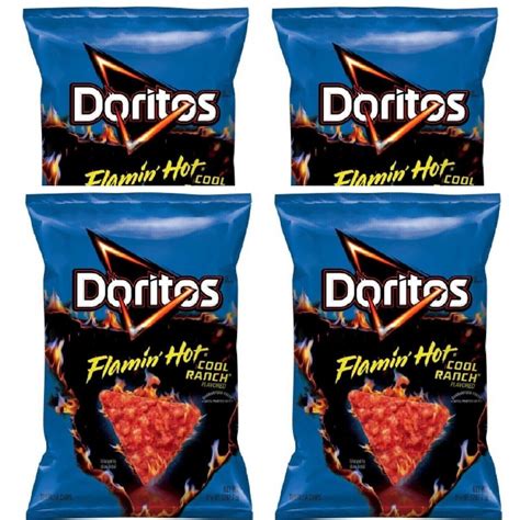 Doritos Flamin Hot Cool Ranch Flavored Tortilla Chips 925 Oz 4 Bags