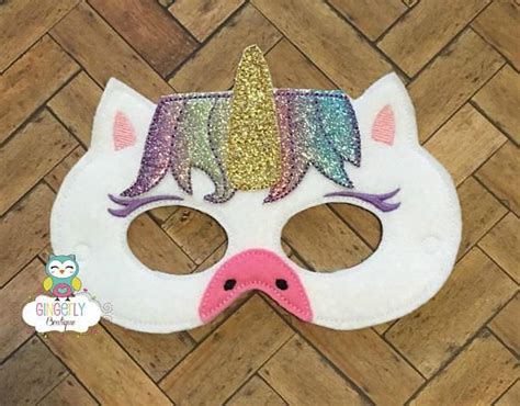 Unicorn Mask Kids Dress Up Mask Unicorn Costume Mask Wool Etsy Mask