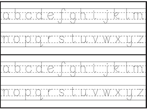 English Letters Tracing Worksheets