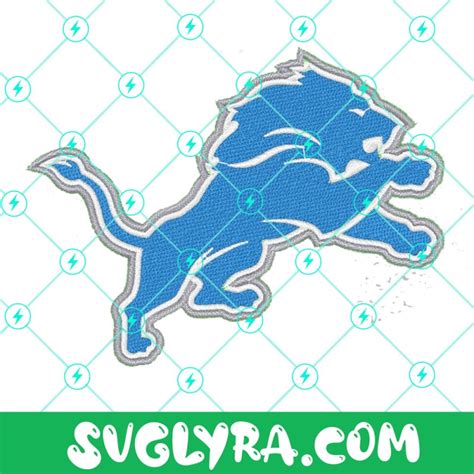 Detroit Lions Embroidery Design Nfl Embroidery Football Embroidery