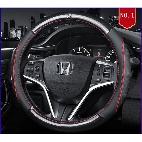Car Steering Wheel Cover Honda City Car Accessories Carbon Fiber