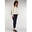 Womens Studded Cable Sweater In Ivory  Organic Cotton Clothing