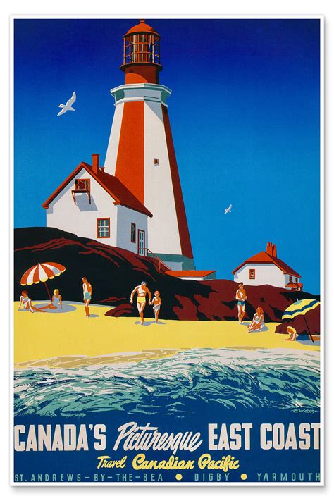 Canadas East Coast English Av Vintage Travel Collection Som Poster