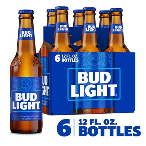 Bud Light Beer 6 Pack Lager Beer 12 Fl Oz Bottles 42 Abv Domestic