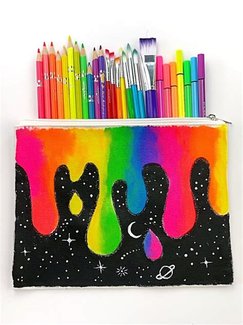 Galaxy Painted Pencil Pouch Color Made Happy