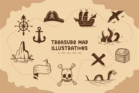 Treasure map show, watch online free treasure: Treasure Map Illustrations
