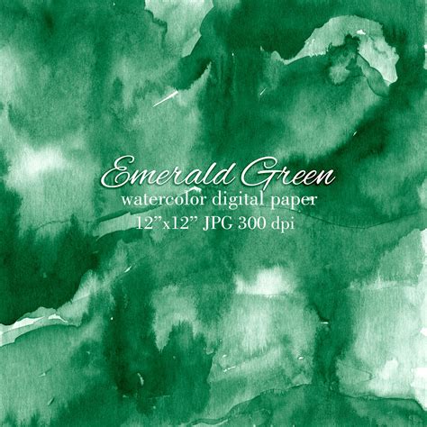 Saturated Emerald Green Watercolor Texture Background By