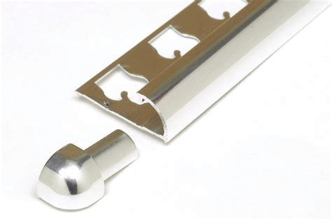 Aluminium Round Edge Tile Trim Aluminium Edge Profile For Walls Projolly Low Thicknesses By