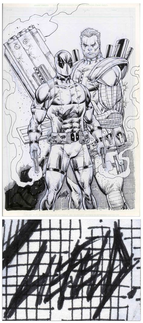 Lot Detail Original Cover Art For Cable And Deadpool By Creator Rob