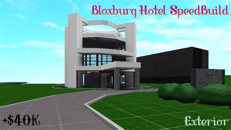 Bloxburg Hotel Exterior Speedbuild Youtube
