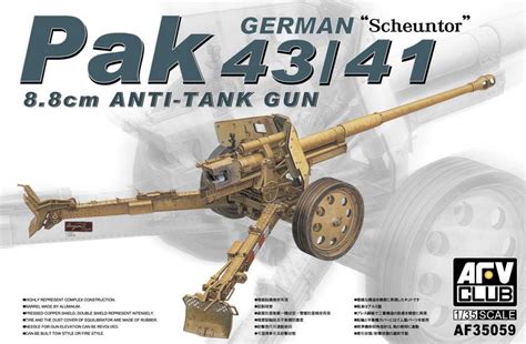 Afv Club German Pak 4341 88cm Anti Tank Gun Scheunentor